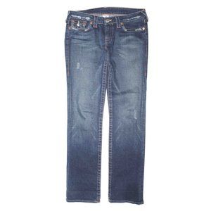 True Religion Billy Style #10572 Straight Leg Jeans Womens‎ Size 30  32 x 33.5